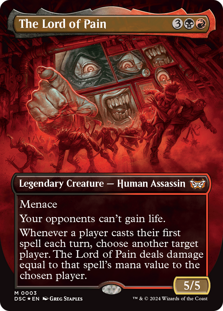 {R} The Lord of Pain (Borderless) [Duskmourn: House of Horror Commander][DSC 003]