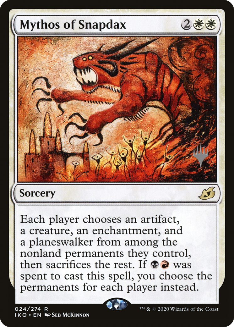 {R} Mythos of Snapdax (Promo Pack) [Ikoria: Lair of Behemoths Promos][PP IKO 024]
