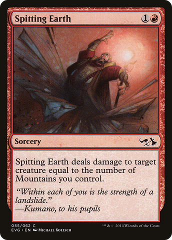 {C} Spitting Earth (Elves vs. Goblins) [Duel Decks Anthology][EVG 055]