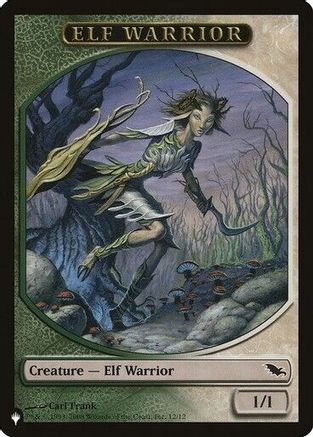 {T} Elf Warrior // Tibalt, Cosmic Impostor Emblem Double-Sided Token [Secret Lair: From Cute to Brute Tokens][TSLD 000]