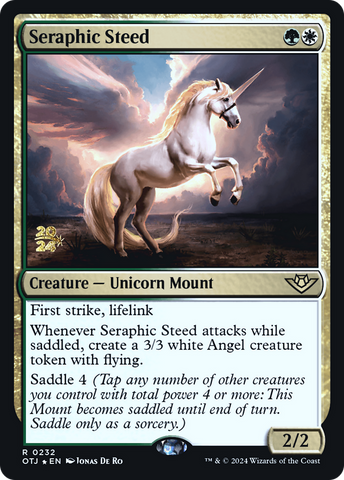 {@R} Seraphic Steed [Outlaws of Thunder Junction Prerelease Promos][PR OTJ 232]