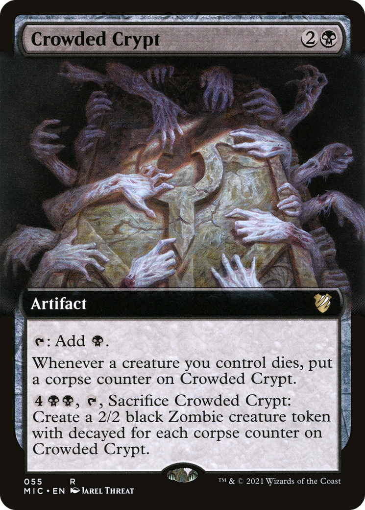 {R} Crowded Crypt (Extended Art) [Innistrad: Midnight Hunt Commander][MIC 055]