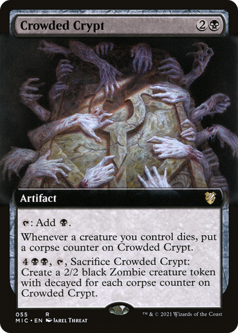 {R} Crowded Crypt (Extended Art) [Innistrad: Midnight Hunt Commander][MIC 055]