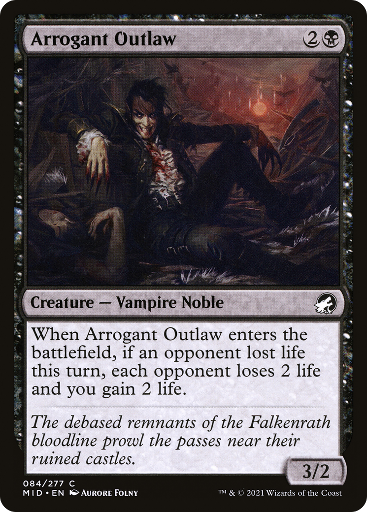 {C} Arrogant Outlaw [Innistrad: Midnight Hunt][MID 084]