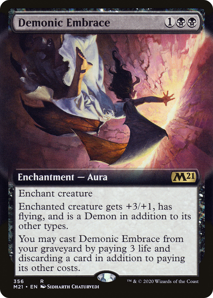{R} Demonic Embrace (Extended Art) [Core Set 2021][M21 356]