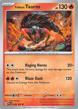 [PKM] Paldean Tauros (028/193) [Scarlet & Violet: Paldea Evolved]