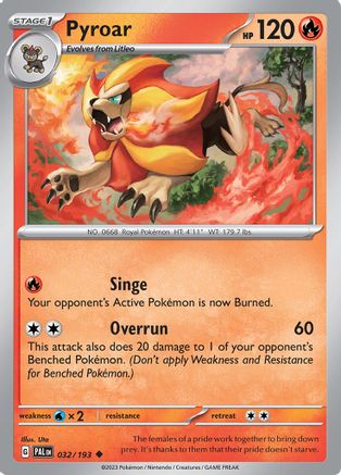 [PKM] Pyroar (032/193) [Scarlet & Violet: Paldea Evolved]