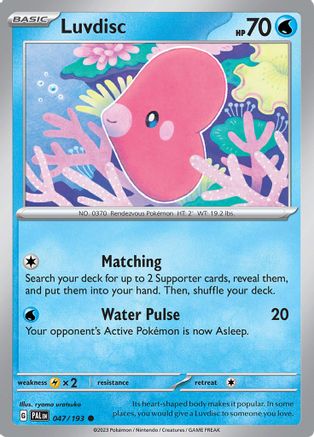 [PKM-C] Luvdisc (047/193) [Scarlet & Violet: Paldea Evolved]