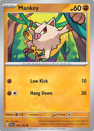 [PKM-C] Mankey (106/193) [Scarlet & Violet: Paldea Evolved]