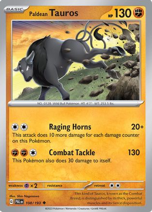 [PKM] Paldean Tauros (108/193) [Scarlet & Violet: Paldea Evolved]