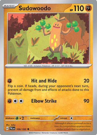 [PKM] Sudowoodo (109/193) [Scarlet & Violet: Paldea Evolved]