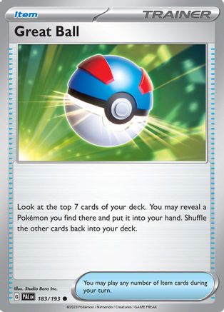 [TR] Great Ball (183/193) [Scarlet & Violet: Paldea Evolved]