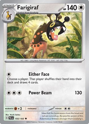 [PKM-C] Farigiraf (155/193) [Scarlet & Violet: Paldea Evolved]