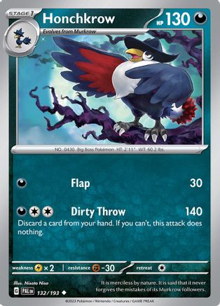 [PKM-C] Honchkrow (132/193) [Scarlet & Violet: Paldea Evolved]