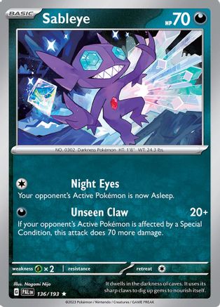 [PKM] Sableye (136/193) [Scarlet & Violet: Paldea Evolved]