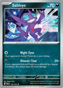 [PKM] Sableye (136/193) [Scarlet & Violet: Paldea Evolved]