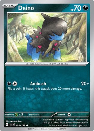 [PKM] Deino (138/193) [Scarlet & Violet: Paldea Evolved]