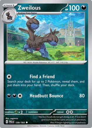[PKM] Zweilous (139/193) [Scarlet & Violet: Paldea Evolved]