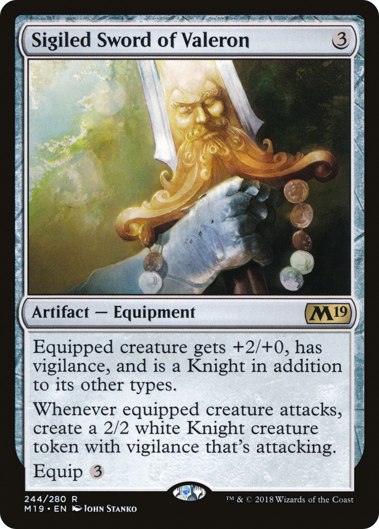 {R} Sigiled Sword of Valeron [Core Set 2019][M19 244] - Misty Mountain Games