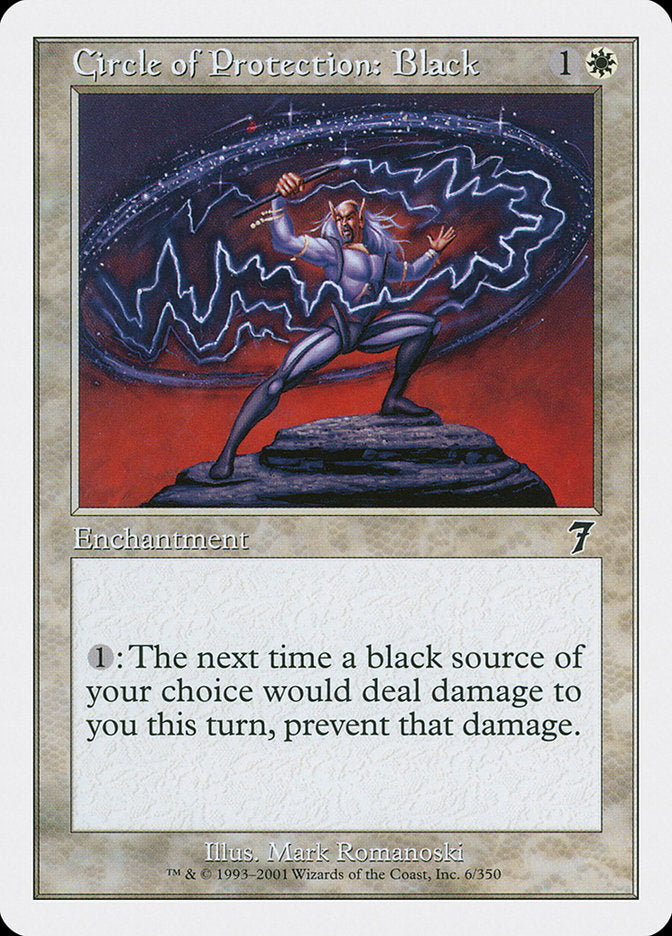 {C} Circle of Protection: Black [Seventh Edition][7ED 006]