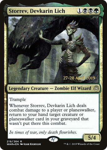 {R} Storrev, Devkarin Lich [War of the Spark Prerelease Promos][PR WAR 219]