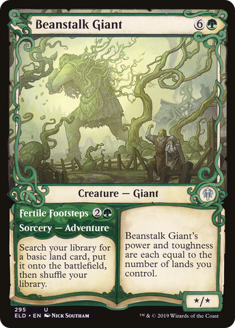 {C} Beanstalk Giant // Fertile Footsteps (Showcase) [Throne of Eldraine][ELD 295]