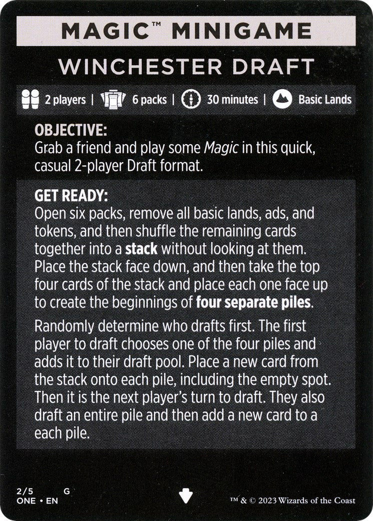 {C} Winchester Draft (Magic Minigame) [Phyrexia: All Will Be One Minigame][MG MONE 002]