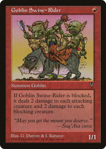 {C} Goblin Swine-Rider [Visions][VIS 081]