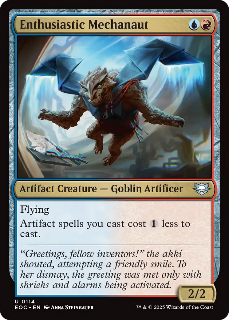 {@@ EOC C} Enthusiastic Mechanaut [Edge of Eternities Commander] [EOC 114]