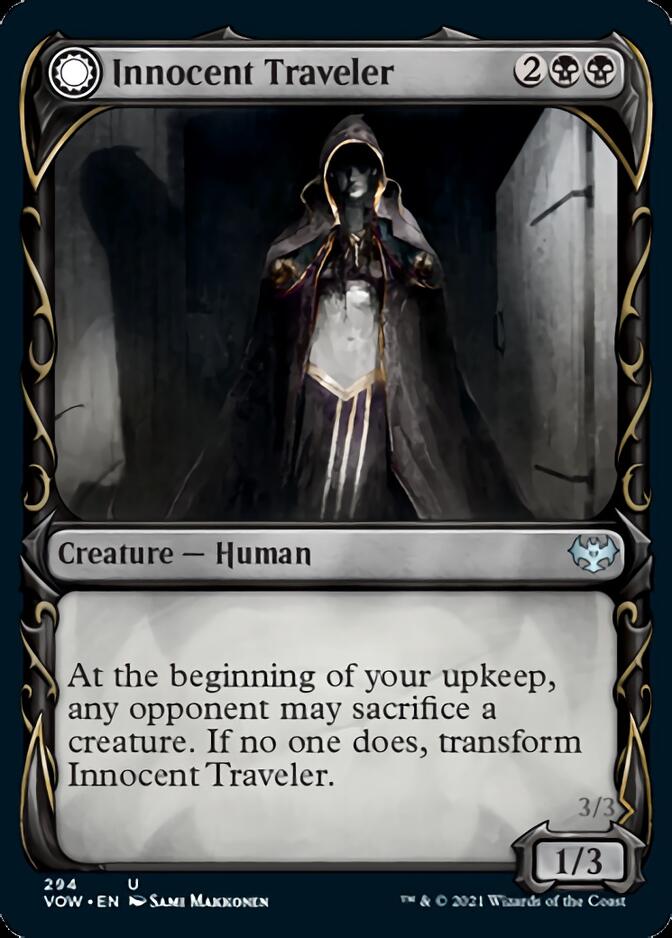 {C} Innocent Traveler // Malicious Invader (Showcase Fang Frame) [Innistrad: Crimson Vow][VOW 294]