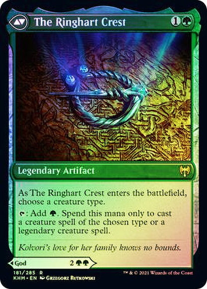 {R} Kolvori, God of Kinship // The Ringhart Crest [Kaldheim Prerelease Promos][PR KHM 181]