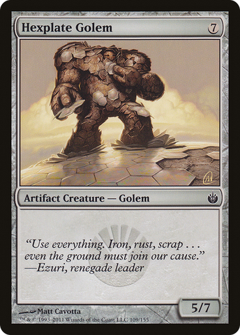 {C} Hexplate Golem [Mirrodin Besieged][MBS 109]