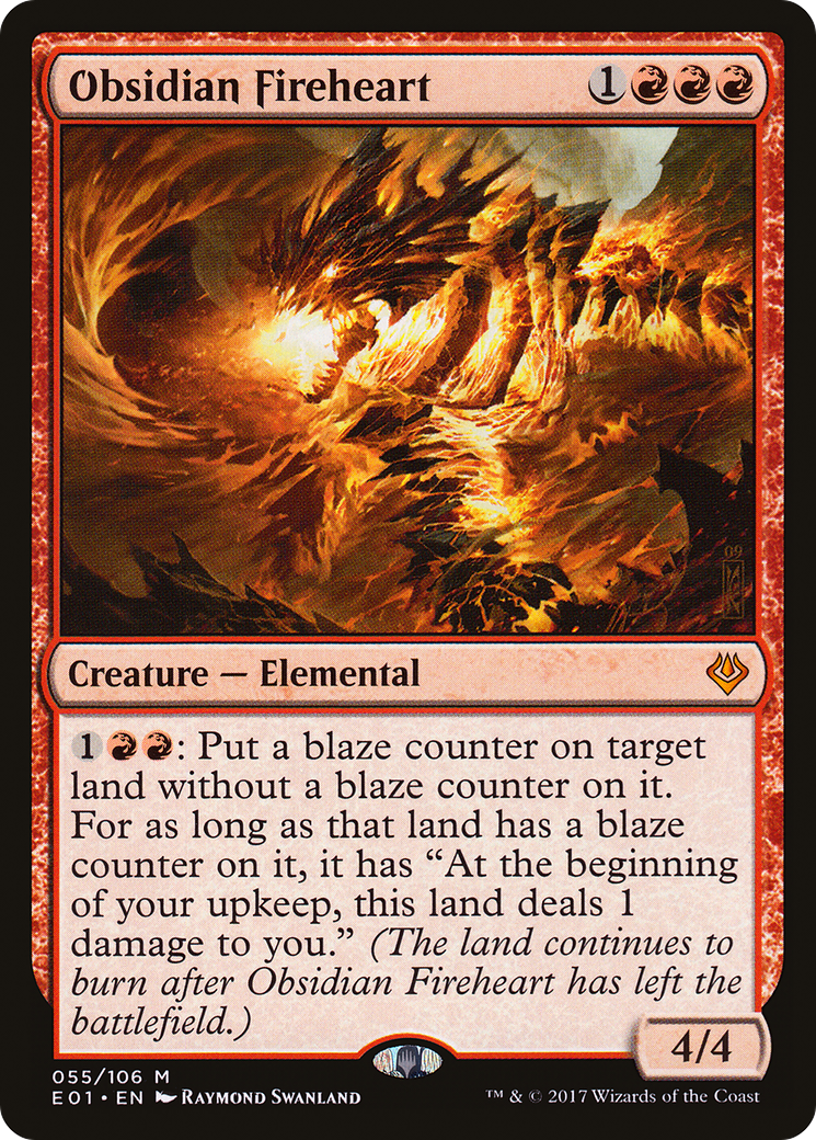 {R} Obsidian Fireheart [Archenemy: Nicol Bolas][E01 055] - Misty Mountain Games