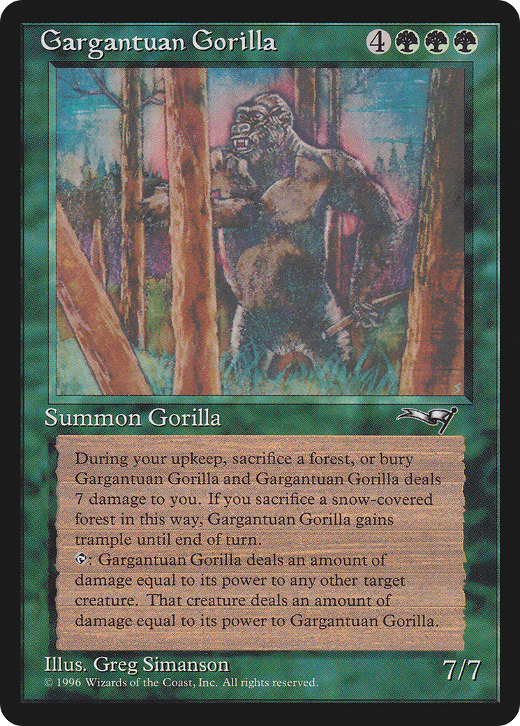 {R} Gargantuan Gorilla [Alliances][ALL 091] - Misty Mountain Games