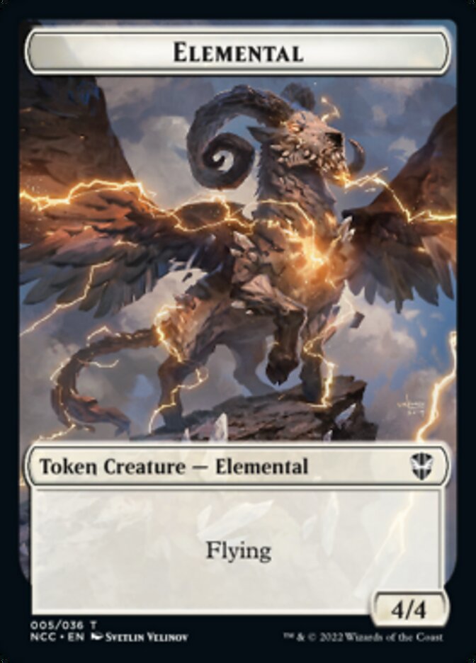 {T} Clue // Elemental (005) Double-sided Token [Streets of New Capenna Commander Tokens][TNCC 034]