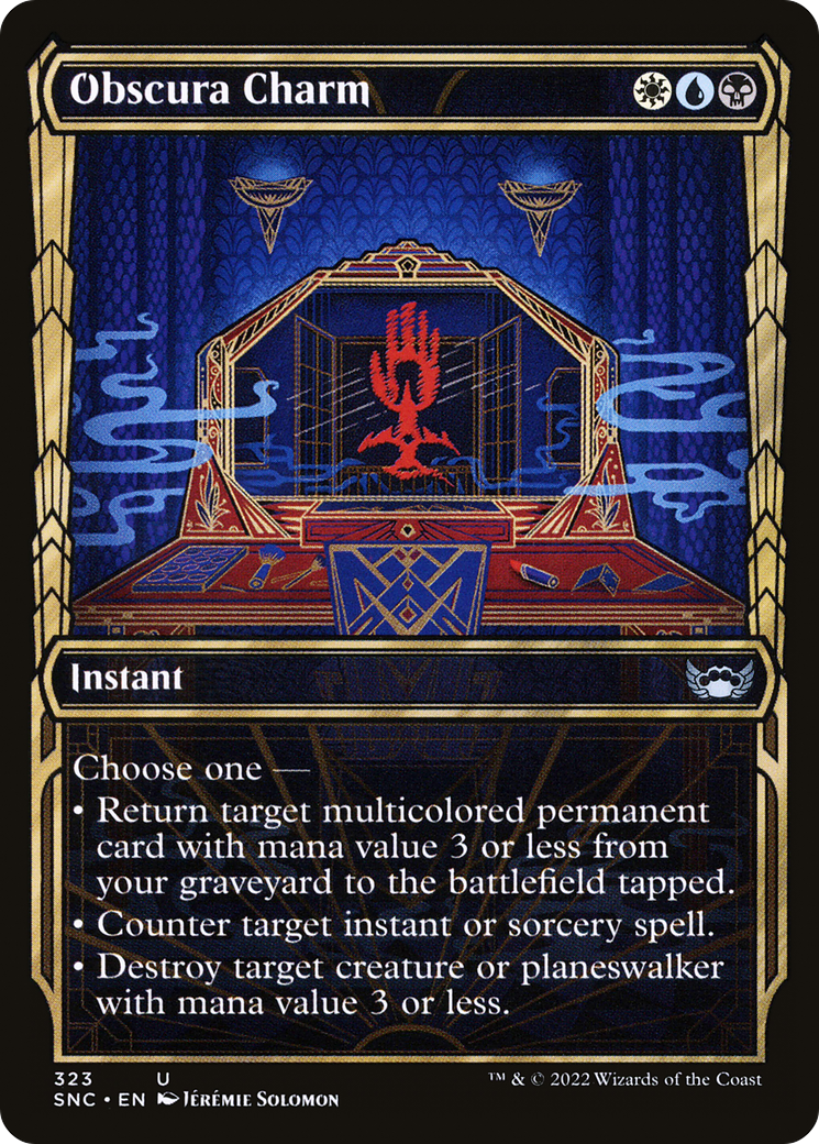 {C} Obscura Charm (Showcase Golden Age) [Streets of New Capenna][SNC 323]