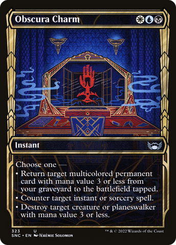 {C} Obscura Charm (Showcase Golden Age) [Streets of New Capenna][SNC 323]