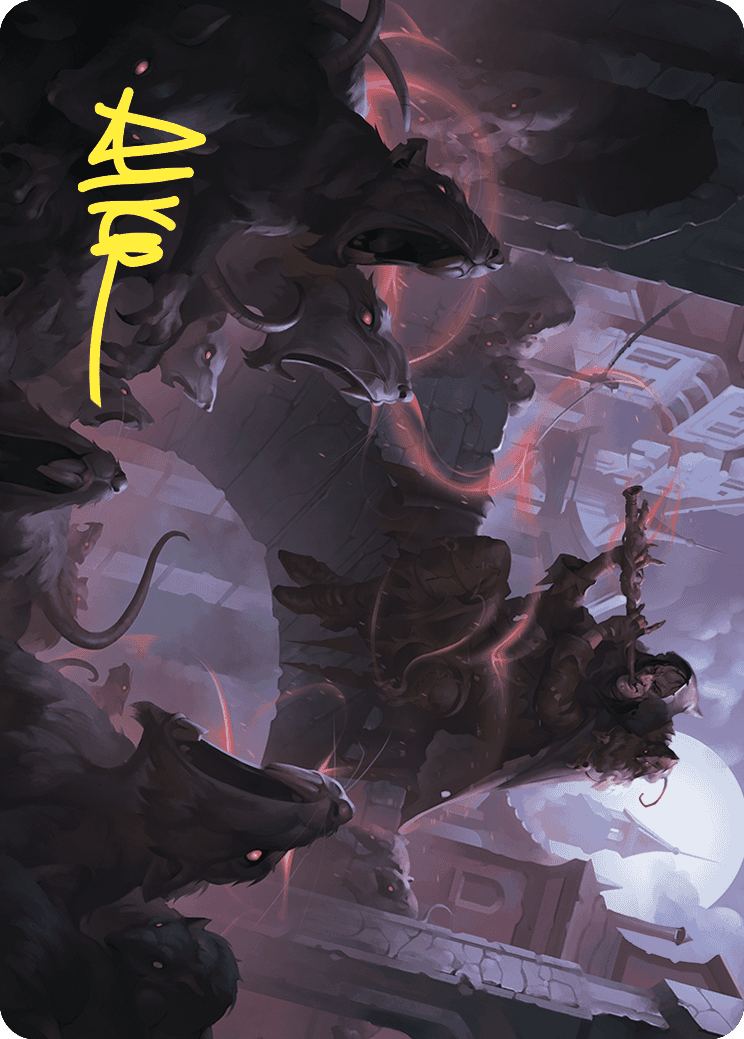 {A} Gnawing Crescendo Art Card (Gold-Stamped Signature) [Wilds of Eldraine Art Series][GS AWOE 017]