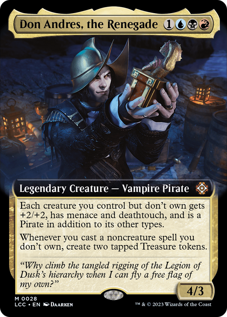 {R} Don Andres, the Renegade (Extended Art) [The Lost Caverns of Ixalan Commander][LCC 028]