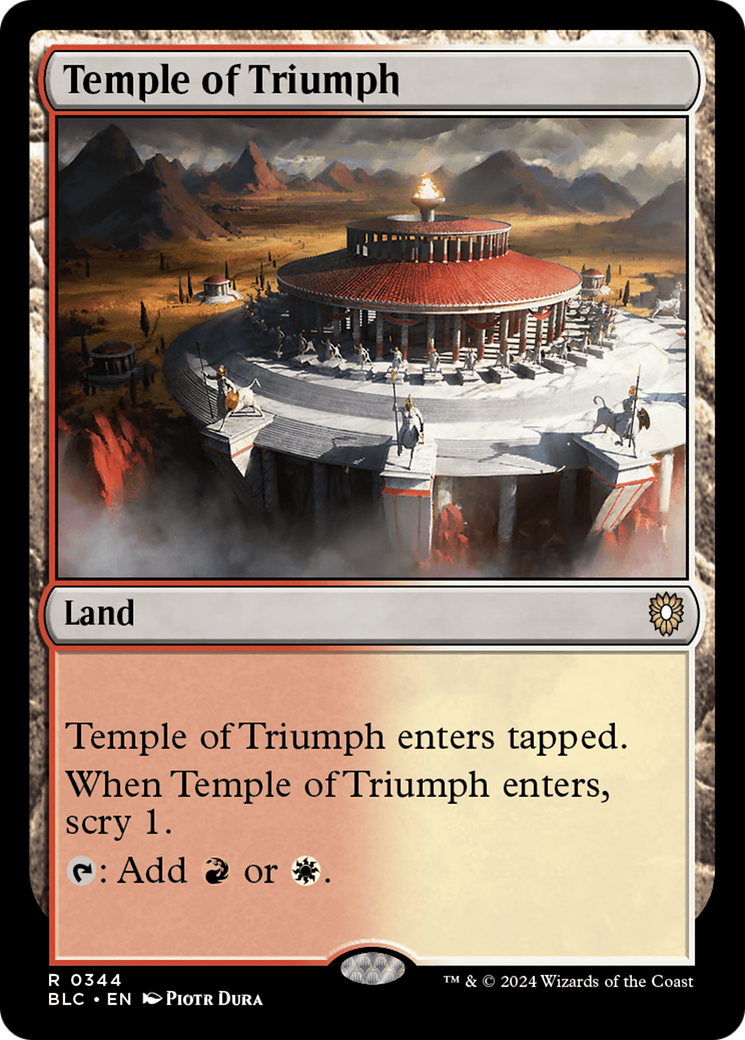 {R} Temple of Triumph [Bloomburrow Commander][BLC 344]