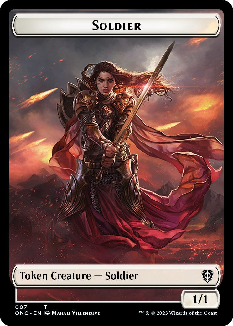 {T} Soldier (007) // Angel Double-Sided Token [Phyrexia: All Will Be One Commander][TONC 007]
