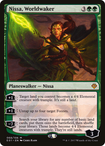 {R} Nissa, Worldwaker [Archenemy: Nicol Bolas][E01 068]