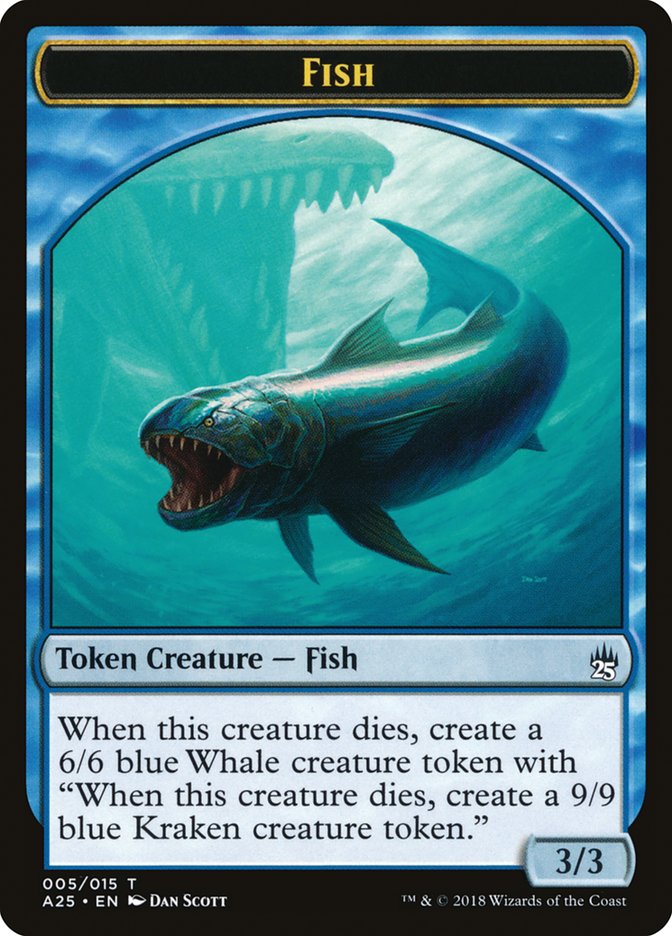 {T} Fish // Kraken Double-sided Token [Masters 25 Tokens][TA25 005]