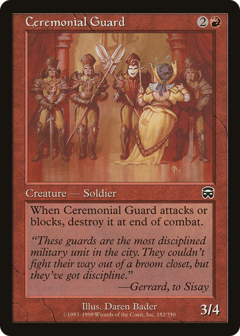 {C} Ceremonial Guard [Mercadian Masques][MMQ 182]