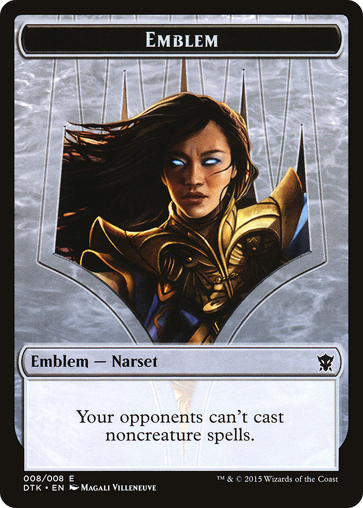 {T} Narset Transcendent Emblem [Dragons of Tarkir Tokens][TDTK 008] - Misty Mountain Games