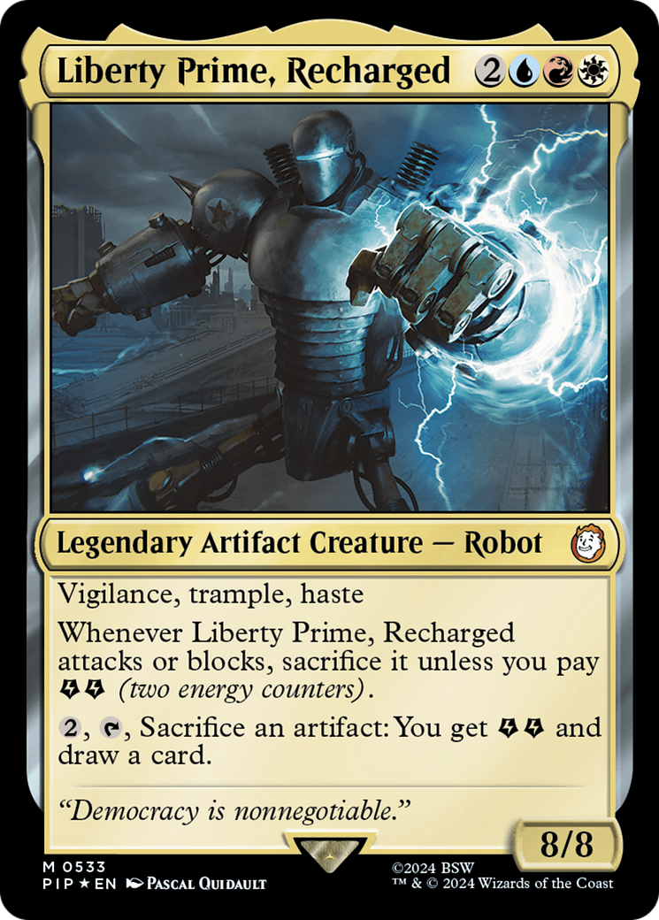 {R} Liberty Prime, Recharged (Surge Foil) [Fallout][PIP 533]