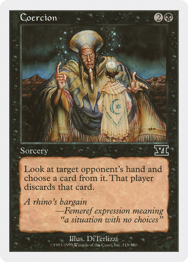 {C} Coercion [Classic Sixth Edition][6ED 119]