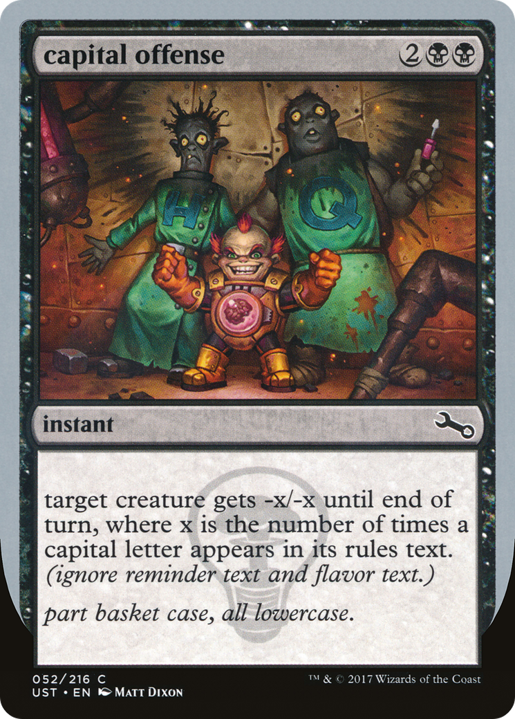 {C} capital offense [Unstable][UST 052]