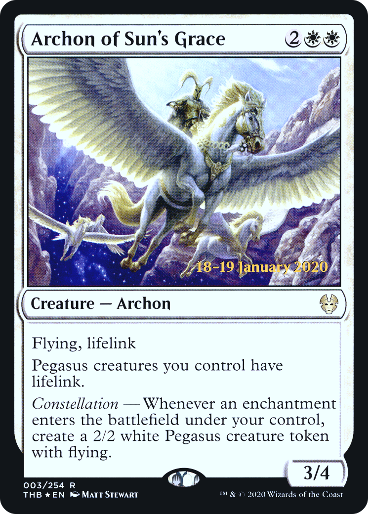 {R} Archon of Sun's Grace [Theros Beyond Death Prerelease Promos][PR THB 003]