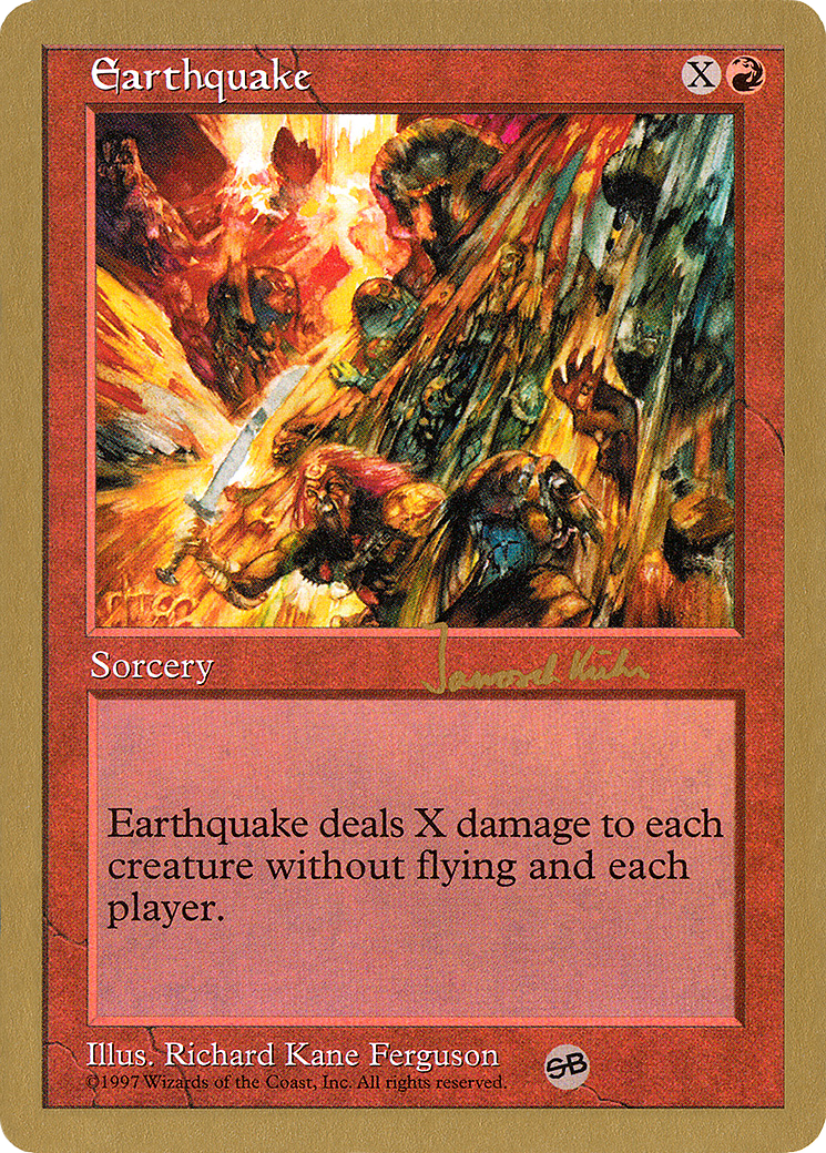 {R} Earthquake (Janosch Kuhn) (SB) [World Championship Decks 1997][GB WC97 JK223SB]